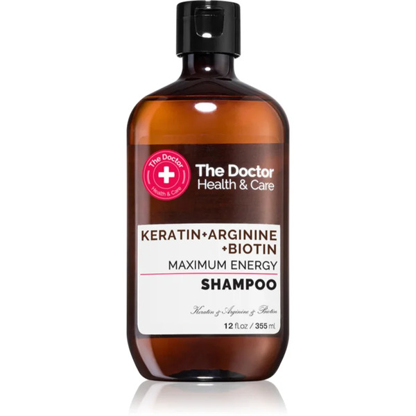  The Doctor Keratin + Arginine + Biotin Maximum Energy Shampoo Alla Keratina Per Capelli Più Forti E Luminosi 355 Ml 