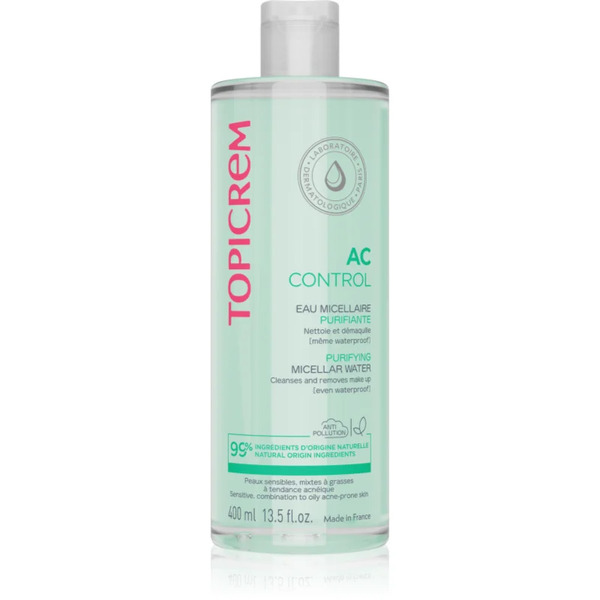  Topicrem Ac Purifying Micellar Water Acqua Micellare Detergente Per Pelli Grasse Con Tendenza All'acne 400 Ml 