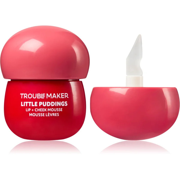  Trouble Maker Little Pudding Lip + Cheek Mousse Trucco Multifunzione Per Labbra E Viso Colore Bunny Baby Pink 5 G 
