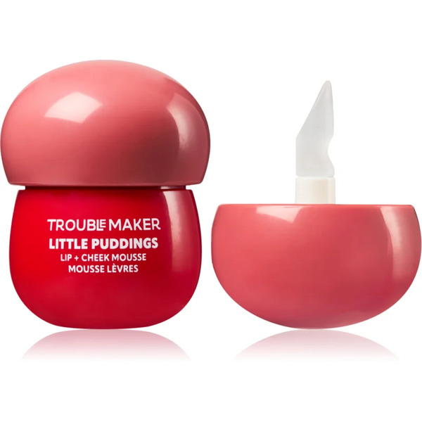  Trouble Maker Little Pudding Lip + Cheek Mousse Trucco Multifunzione Per Labbra E Viso Colore Coral Pink 5 G 