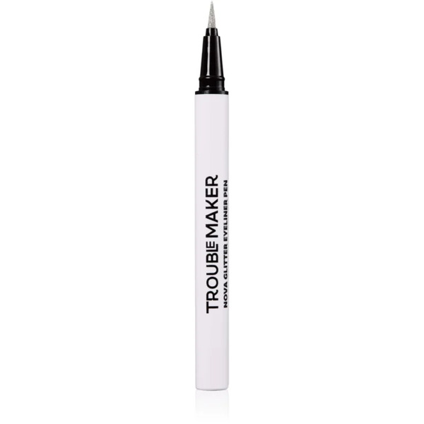 Trouble Maker Nova Glitter Liquid Eyeliner Pen Eyeliner Glitter Colore Circuit Breaker Silver 0.5 Ml 