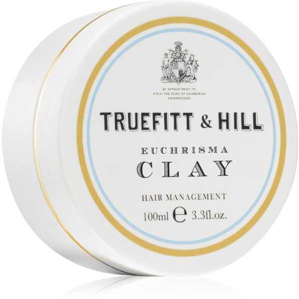  Truefitt & Hill Hair Management Euchrisma Clay Terra Modellante Fissante Extra Forte Per Capelli Per Uomo 100 Ml 