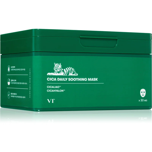  Vt Cosmetics Cica Daily Soothing Mask Maschera Viso Idratante Intensa Con Effetto Lenitivo Confezione Grande 30 Pz 