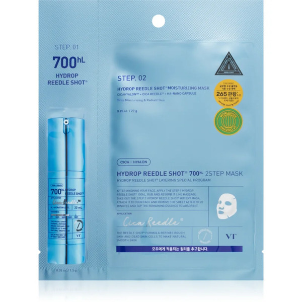  Vt Cosmetics Hydrop Reedle Shot 700hl 2 Step Mask Maschera Di Idratazione Profonda Per Il Trattamento Bifasico Della Pelle 28.5 G 