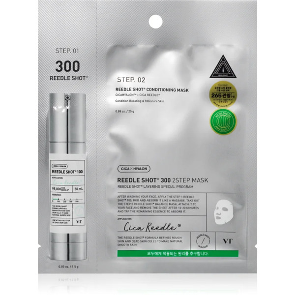  Vt Cosmetics Reedle Shot 300 2-step Mask Maschera Rigenerante Intensa Per Il Trattamento Bifasico Della Pelle 26.5 G 