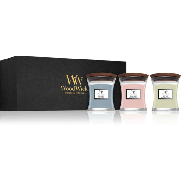  Woodwick Evening Onyx & Solar Ylang & Coastal Sunset Confezione Regalo Con Stoppino In Legno (gift Box) 1 Pz 