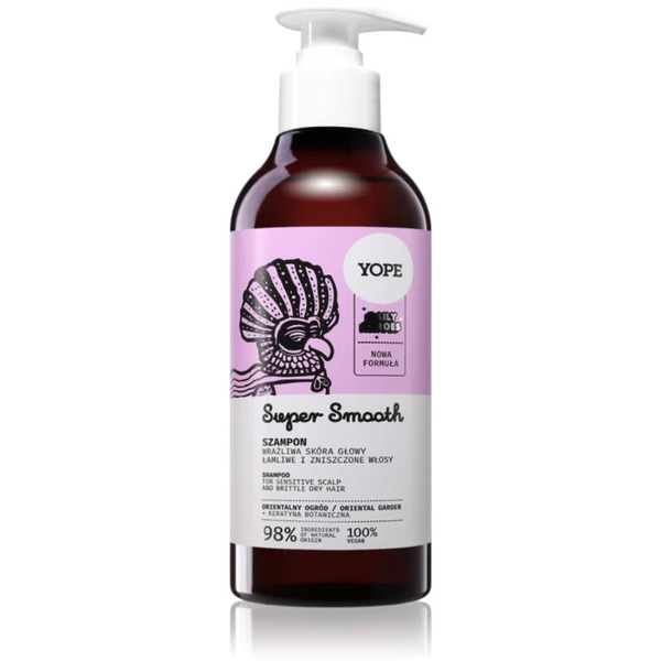  Yope Daily Heroes Smooth Shampoo Oriental Garden Shampoo Rinforzante Per Capelli Rovinati E Fragili 300 Ml 