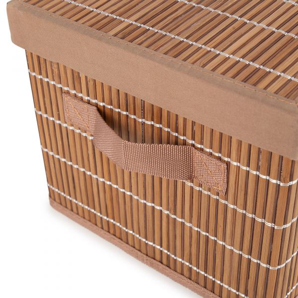  Compactor Set 2 Scatole Bamboo Con Coperchio 