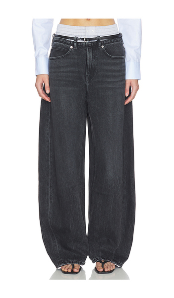  Alexander Wang Prestyle Blow Up Jeans With Leather Belt And Boxer In Black. Taglia 23. Also In 24, 25, 26, 27. 