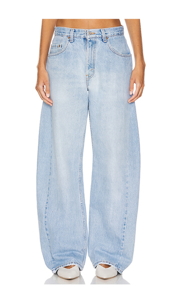  Aligrace Vintage Barrel Wide Leg Jeans In Denim-light. Taglia 23. Also In 25, 26, 27, 29, 30, 31, 32. 