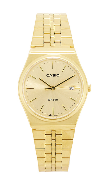  Casio Mtpb145 Series Watch In Metallic Gold. 