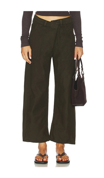  Citizens Of Humanity Ines Crop Utility Trouser In Dark Green. Taglia 25. Also In 26, 27, 32, 34, 33. 