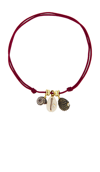  Eliou Drift Necklace In Burgundy In Burgundy. 