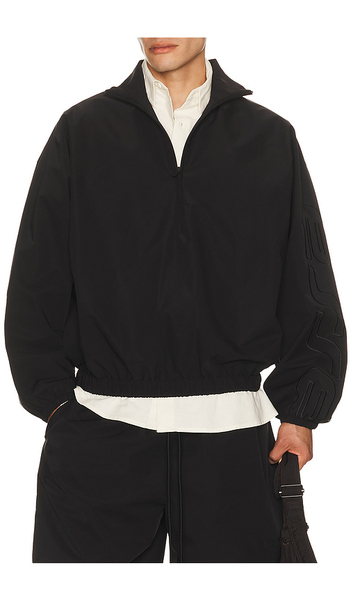  Fear Of God Essentials Active Trace 1/2 Zip Track Jacket In Black. Taglia Xs. Also In S, M, L, Xl/1x, Xxl/2x. 