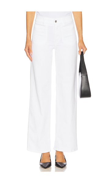  Frame Le Slim Palazzo Modernist Pocket Jeans In White. Taglia 24. Also In 26, 28, 30, 32, 33, 34. 