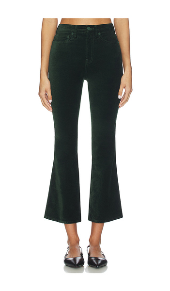  Good American Velvet Good High Rise Kick Flare Pants In Dark Green. Taglia 0. Also In 2, 4, 10, 22, 24. 