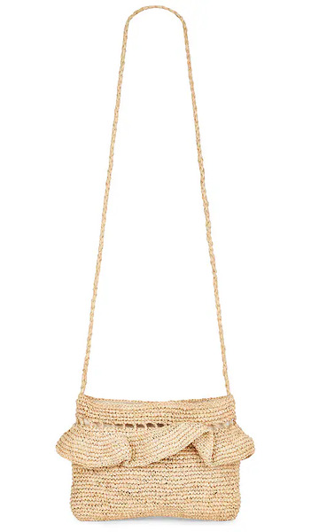  Hat Attack Ruffle Clutch In Tan. 