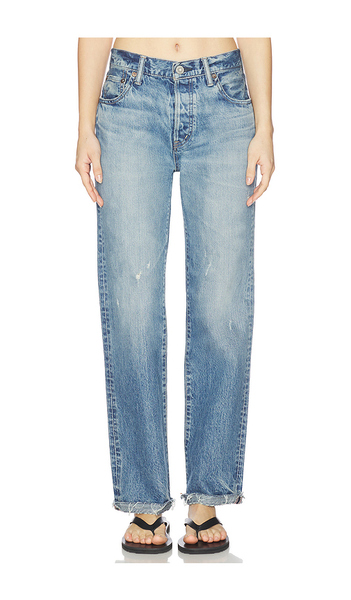  Moussy Vintage Dorchester Straight Leg Jeans In Blue. Taglia 25. Also In 23, 24, 26, 27, 29, 30, 31, 32. 