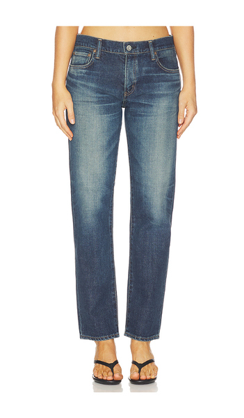  Moussy Vintage Leverett Slim Straight Jeans In Blue. Taglia 25. Also In 24, 26, 27, 28, 29, 30, 31. 