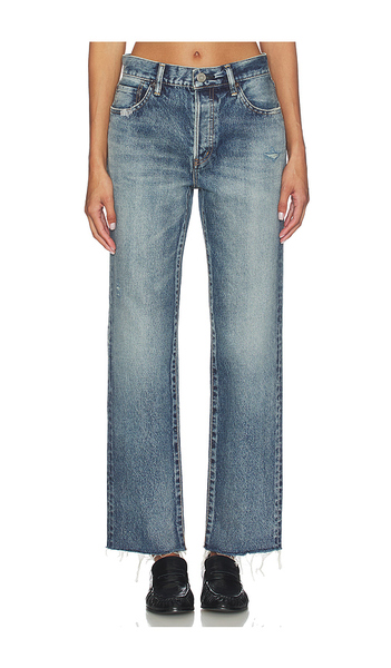  Moussy Vintage Ravencrest Straight Jeans In Blue. Taglia 26. Also In 24, 25, 27, 28, 29, 30, 31, 32. 