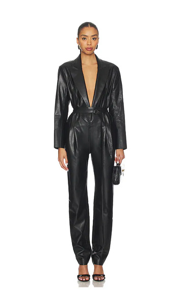  Norma Kamali Easy Fit Single Breasted Tapered Leg Jumpsuit In Black. Taglia Xs. Also In Xxs, S, M, L. 