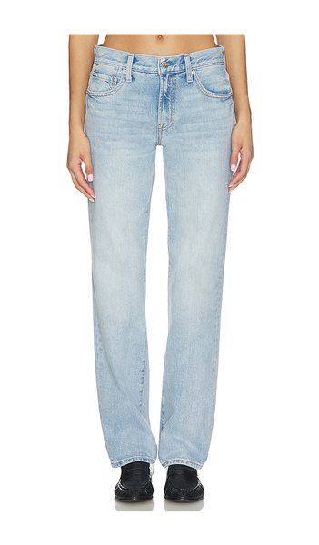  Pistola Issa Mid Rise Relaxed Straight Jeans In Blue. Taglia 23. Also In 24, 26, 27, 29, 30, 32, 25, 28. 