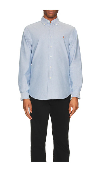  Polo Ralph Lauren Long Sleeve Oxford Sport Shirt In Blue. Taglia S. Also In M, L, Xl/1x, Xs, Xxl/2x. 