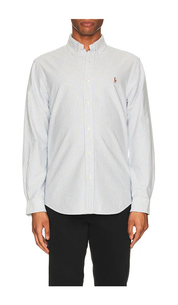  Polo Ralph Lauren Long Sleeve Oxford Sport Shirt In Blue. Taglia S. Also In M, Xl/1x, Xs, Xxl/2x. 