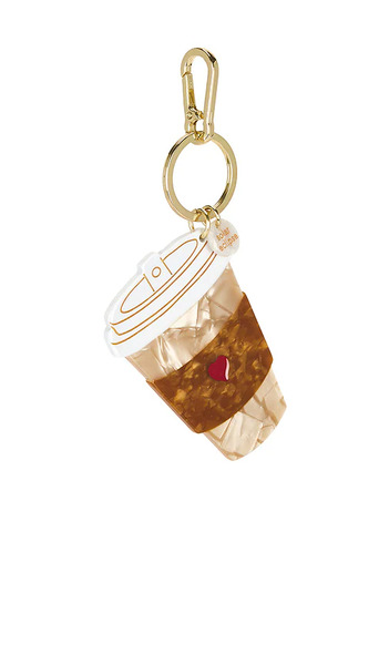  Solar Eclipse Hand-painted Bag Charm In Brown. 
