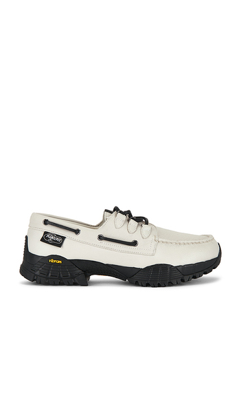  Sperry X Pleasures 3-eye Vibram Hiker Loafer In White. Taglia 7. Also In 7.5, 8, 8.5, 9.5, 10, 11, 11.5, 12. 