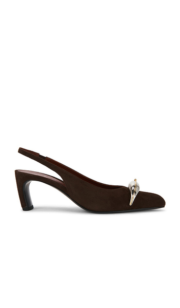  Tory Burch Pierced Xl Slingback Pump In Chocolate. Taglia 7. Also In 6.5, 7.5, 8, 10, 6, 8.5, 9, 9.5. 