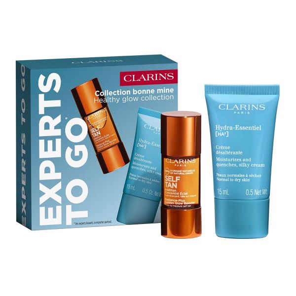  Clarins Clarins - Experts To Go - Cofanetto Viso Idratazione Autoabbronzante - Hydra Essentiel Value Pack Hydra And Ace - Donna 