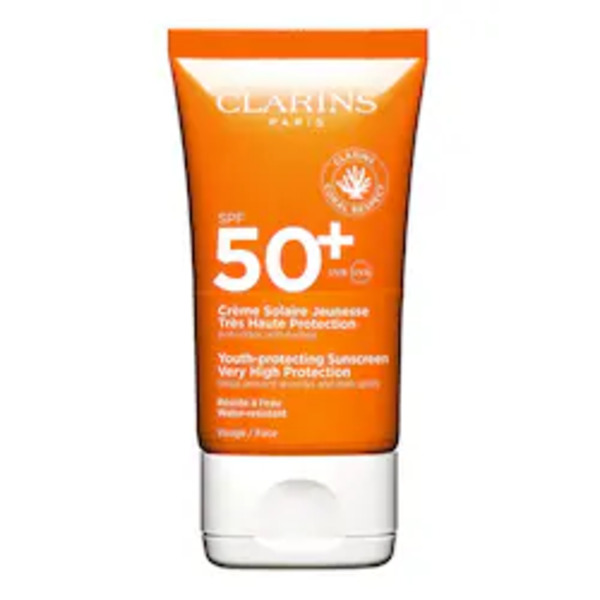  Clarins Clarins - Una Crema Viso Idratante Con Spf 50+ - Texture Leggera E Fondente - Solaire Protection Cream Spf 50+ 50ml - Donna 