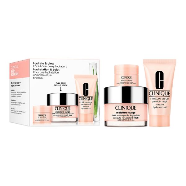 Clinique Clinique - Clinique Hydration & Glow Kit - Set Trattamento Viso - Set Hydration & Glow. Gift Set - Donna 