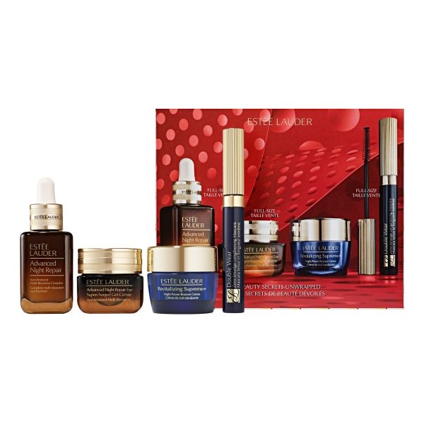  Estée Lauder Est?e Lauder - Beauty Secrets Unwrapped Set - Skincare & Makeup Set - Anr Holiday Regimen Stars Set 51ml - Donna 