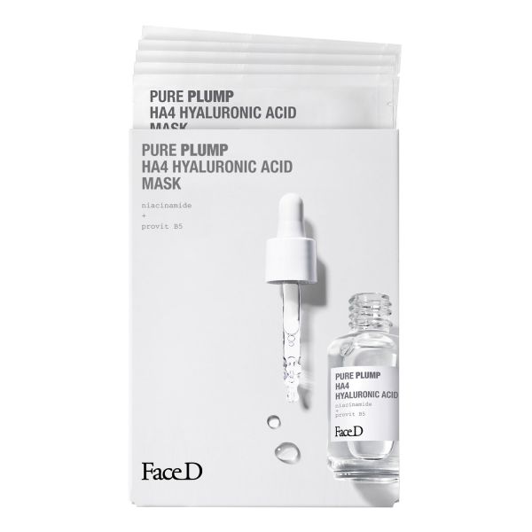  Face D Face D - Maschera Pure Plump Ha4 Acido Ialuronico - Maschera Viso Formato Viaggio - Skincare Pure Plump Ha4 Hyal New Btg - Donna 