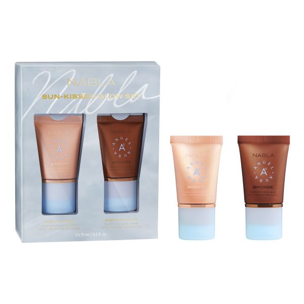  Nabla Nabla - Sun-kissed Glow Set Angel Aura Bright & Bronze - Kit Lozione Illuminante - Angel Aura Kit Mini Lozione + Siero - Donna 