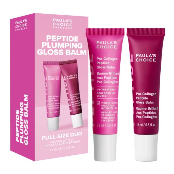  Paula's Choice Paula's Choice - Pro-collagen Peptide Gloss Balm - Duo Di Trattamenti Labbra Idratanti - Duo Soins L?vres Brillant Peptides - Donna 