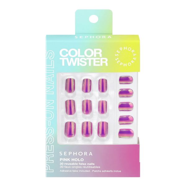  Sephora Collection Sephora Collection - Color Twister - Kit Di Unghie Finte Riutilizzabili E Patch Adesivi - Faux Ongles Autocollants-25 - Donna 