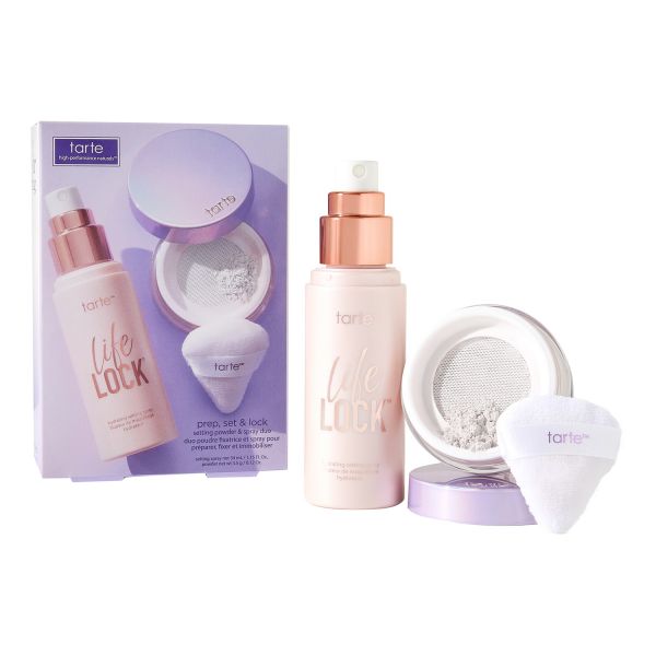  Tarte Tarte - Prep, Set & Lock Setting Powder & Spray Duo - Duo Cipria & Spray Fissante - Setting Powder & Spray Duo Pink - Donna 