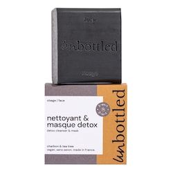  Unbottled Unbottled - Detergente E Maschera Solida Detox - Trattamento Viso Al Carbone E Al Tea Tree - Detox Cleanser & Mask Solid Bar - Donna 