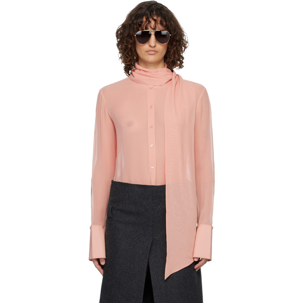  Acne Studios Pink Silk Shirt 