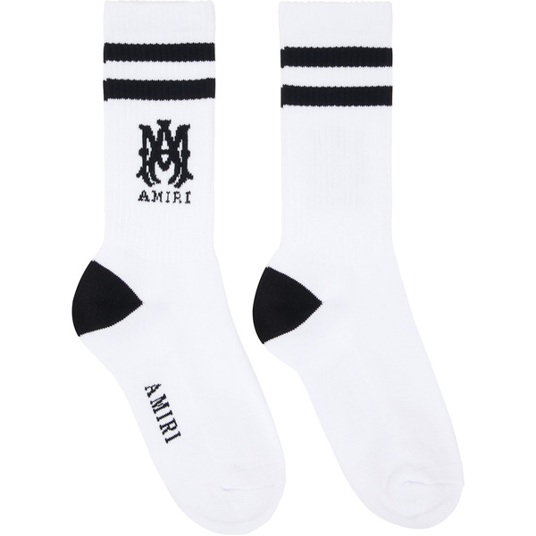 Amiri White Ma Core Logo Socks 