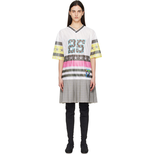  Chopova Lowena Multicolor Nancy Uniform Jersey Midi Dress 