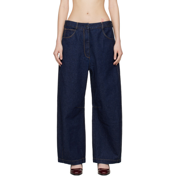 Cordera Blue Curved Baggy Jeans 