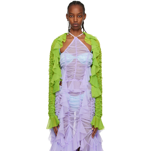  Ester Manas Green Ruched Cardigan 