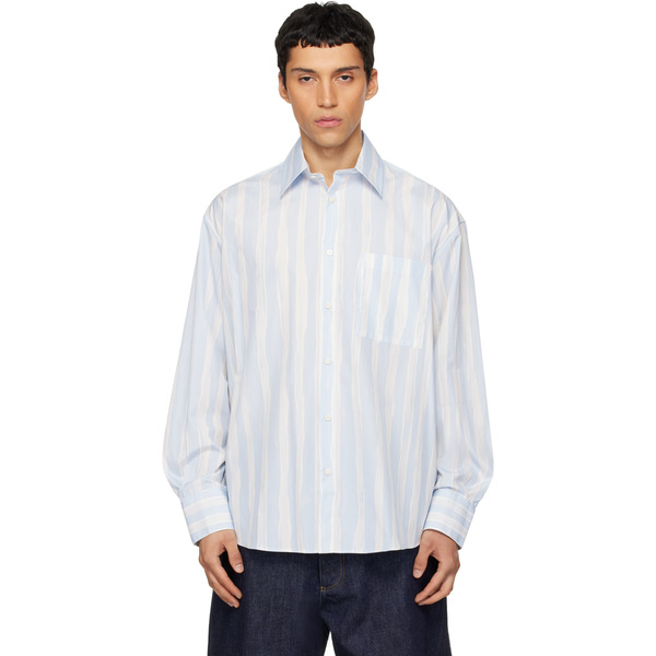  Jacquemus Blue & Off-white 'the Camargue' Shirt 