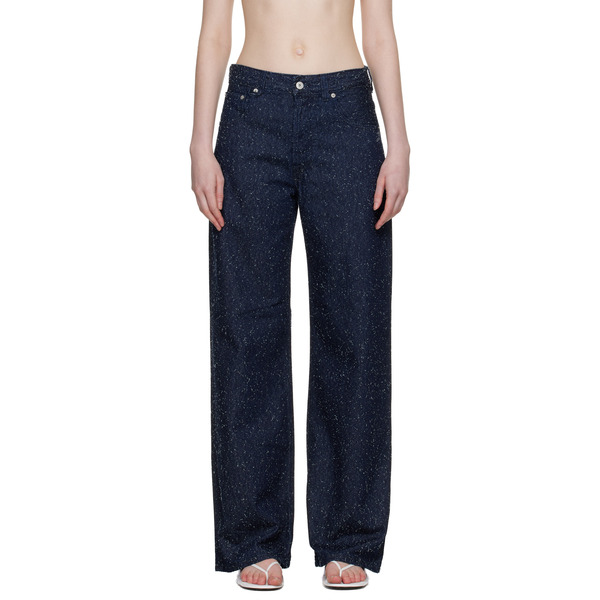  Jacquemus Navy 'the Wide De-nîmes' Jeans 