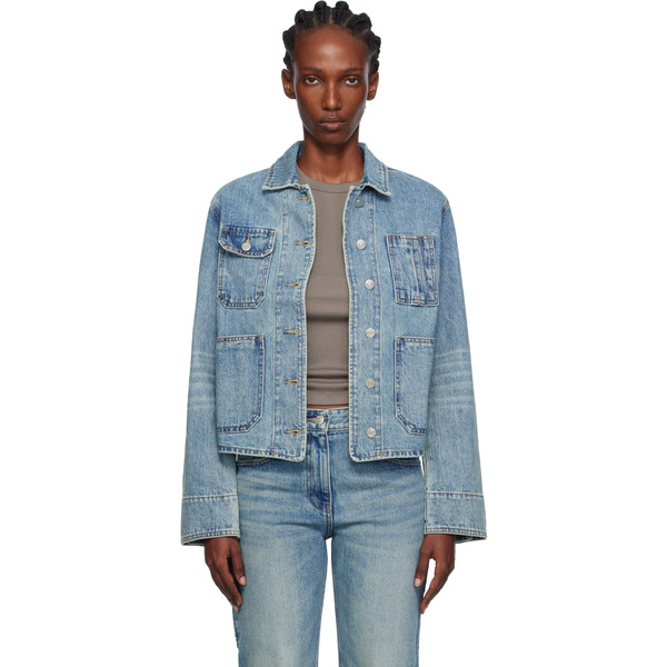  Open Yy Blue Denim Trucker Jacket 