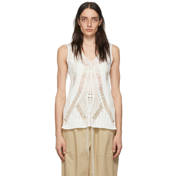  Partow White Eden Tank Top 